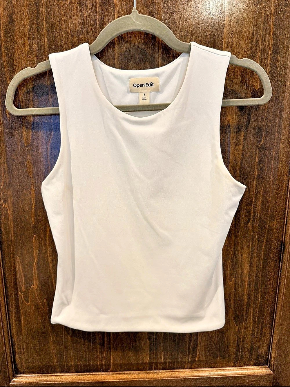 Open Edit Smooth Edit Crewneck Tank White Small